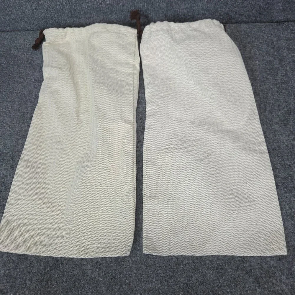 EMPTY Hermes Dust Bags for Sandals Draw string top 13.75” x 6” Pair - Picture 5 of 5